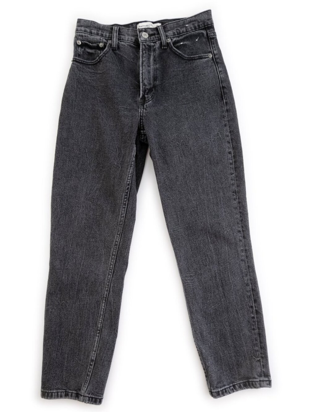 ABERCROMBIE & FITCH The Mom High Rise black jeans size 24